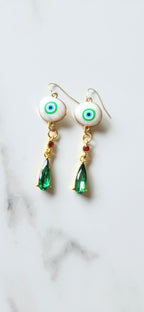 💚 Aretes “Mirada Esmeralda” – Protección, Intuición y Abundancia